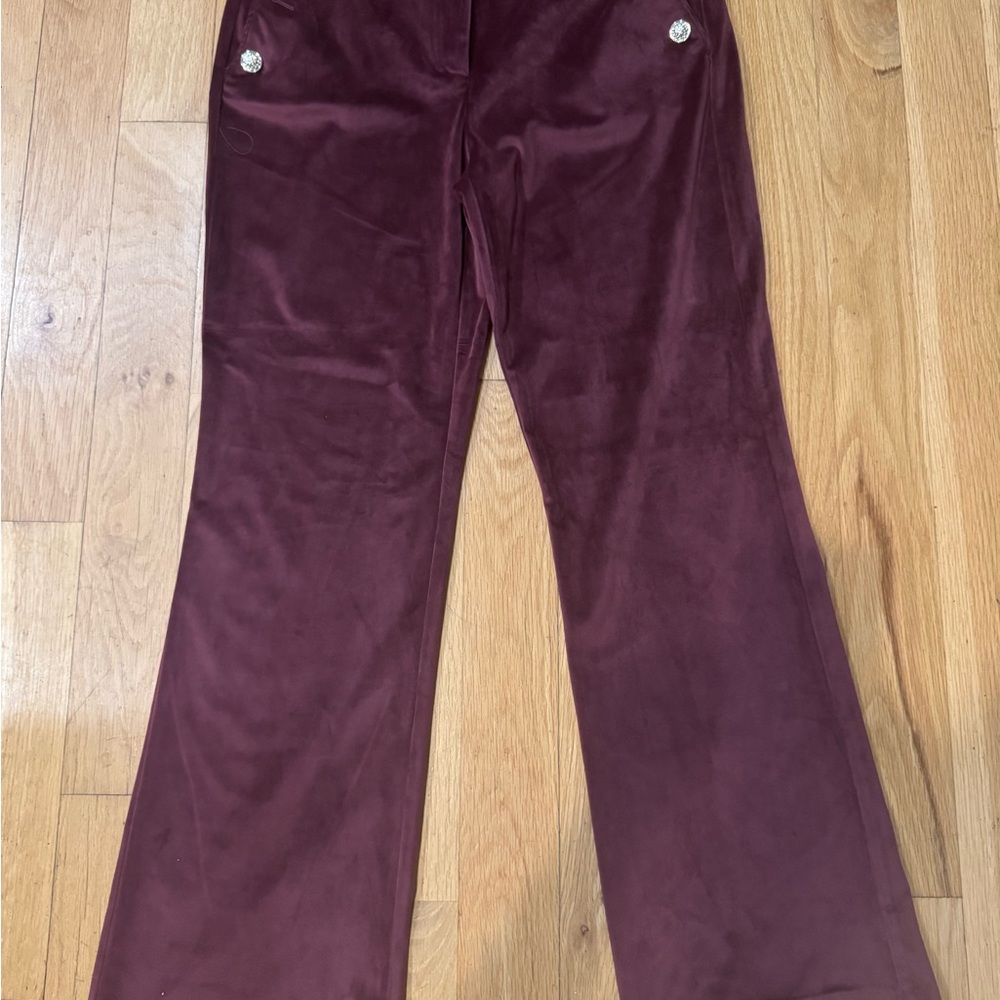 Burgundy Velvet Pants